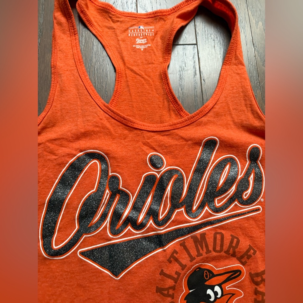 Baltimore Orioles Womens Tank Top Orange MLB Genuine Sz medium racer back - Picture 3 of 8